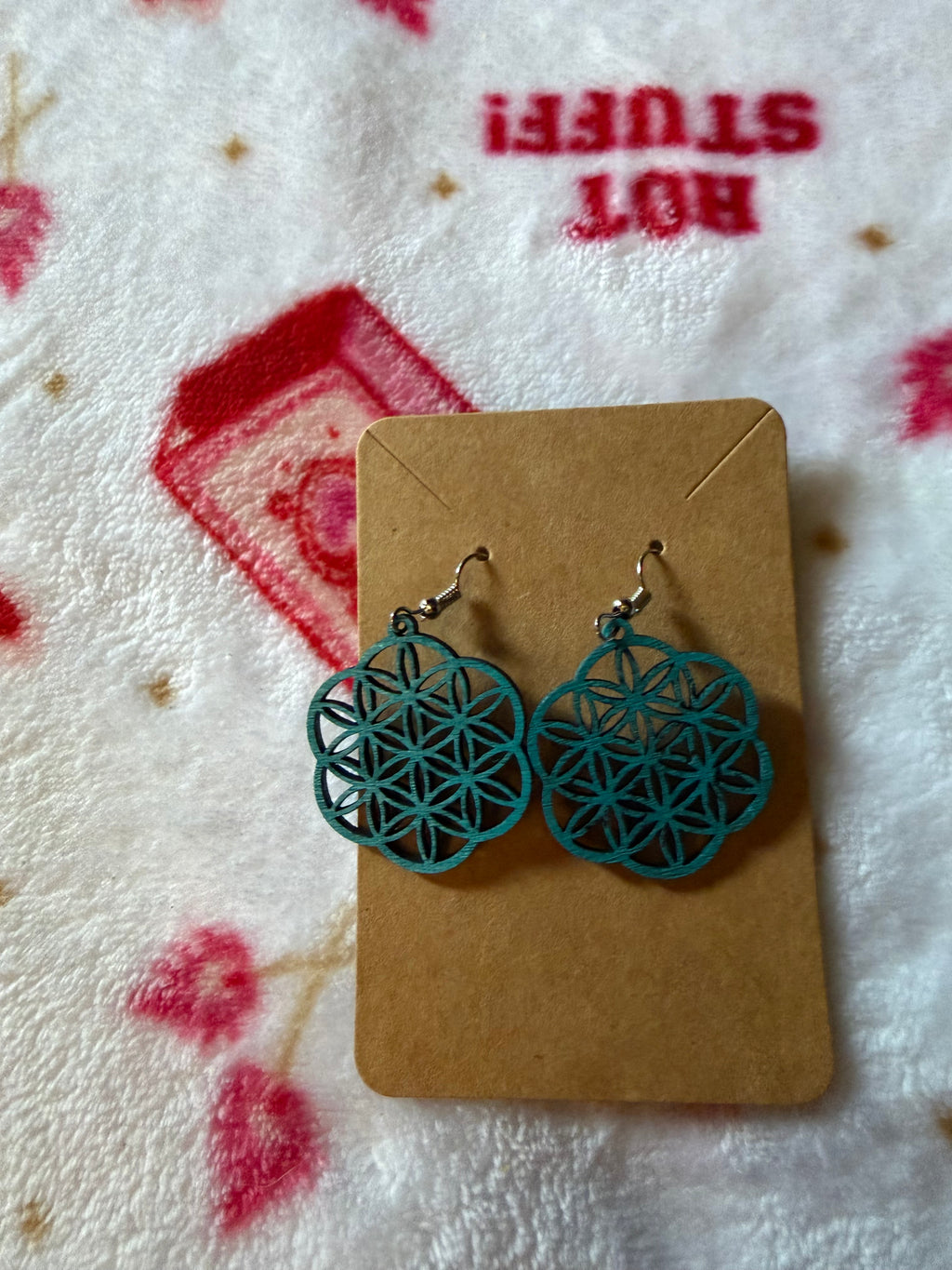 Sacred Geometry Wooden Earrings ✨