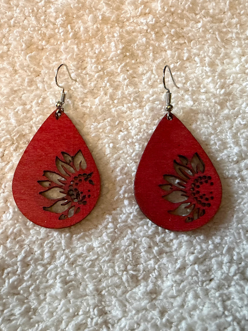 Sunflower Wooden Earrings 🌻