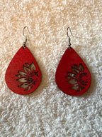 Sunflower Wooden Earrings 🌻