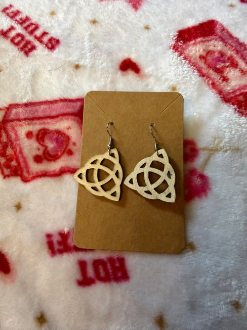 Celtic Knot Wooden Earrings ☘️