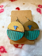 Rustic Cow Skull Wooden Earrings 🐄✨