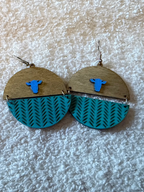 Rustic Cow Skull Wooden Earrings 🐄✨